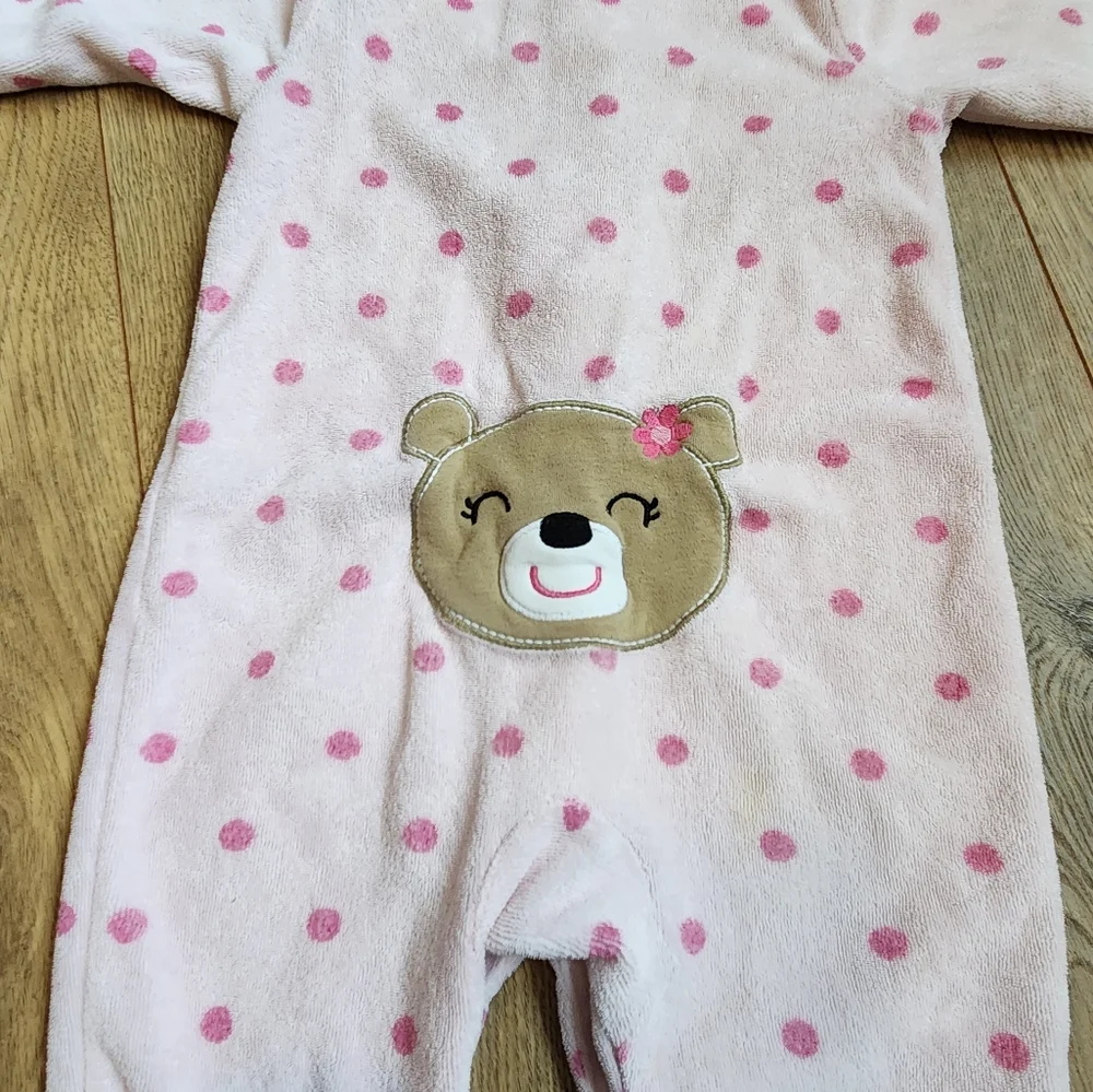 Carter's 9m Terry Cloth Bear Footie pjs